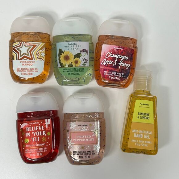 Bath and Body Works Pocketbac Hand Sanitizers Lot Summer Christmas Retired - Picture 1 of 3